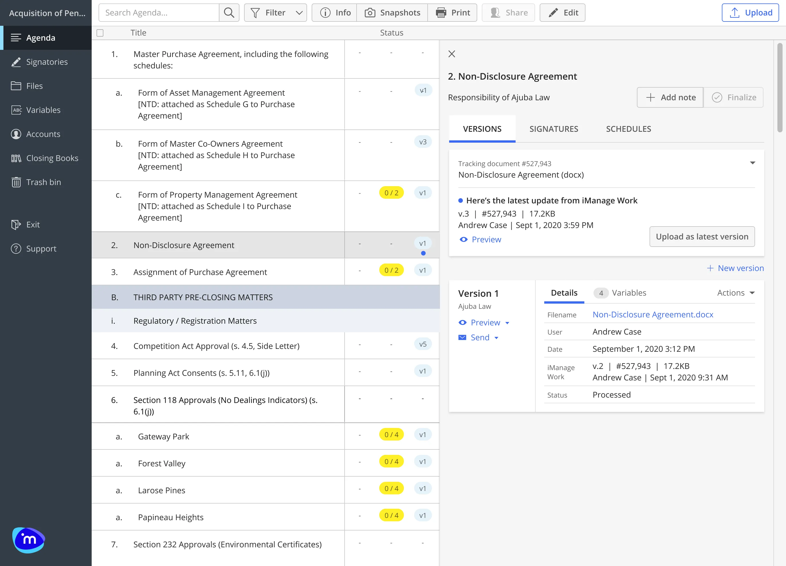 iManage Work integration